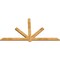 Ekena Millwork Kennewick Rough Sawn Timber Gable Bracket, Western Red Cedar, 84"W x 45"H x 2"D x 4"F, 13/12 Pitch GBW084X45X0204KEN00RWR - alternate 2